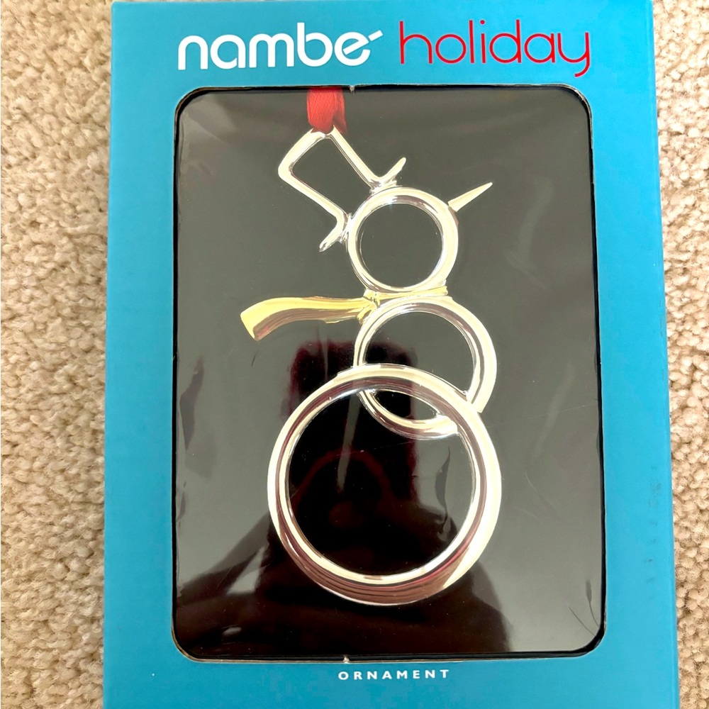 Nambe Christmas Ornament- Snowman